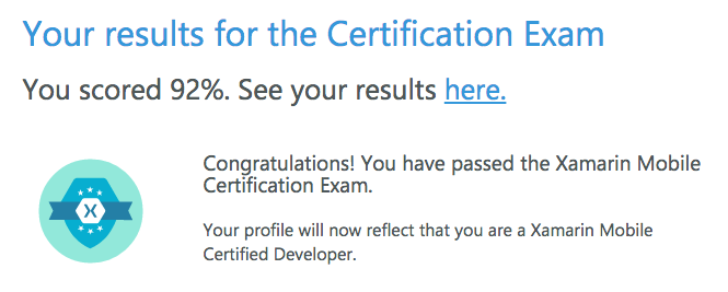 Xamarin certificate