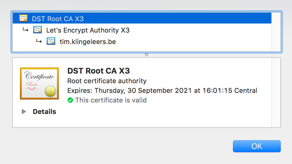 Root certificate